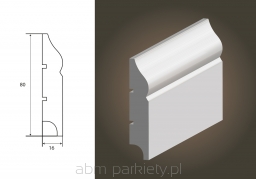 Listwa MDF biała 80x16mm Atena