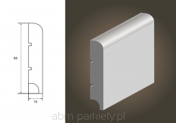 Listwa MDF Biała 16x80mm Classic R10 