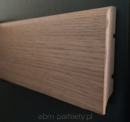 Cokół dąb 70x11mm surowy fornirowany na mdf  