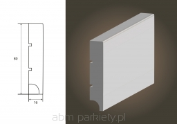 Listwa MDF Biała 16x80mm Classic R1